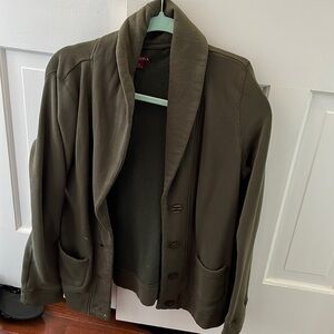 Womens merona army green sweatshirt blazer size S